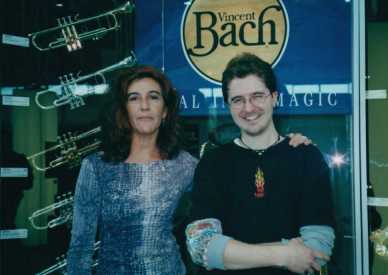 Io e Silvia Furlan, responsabile dei prodotti Bach, Selmer e Maxtone della Mogar Music S.p.A.